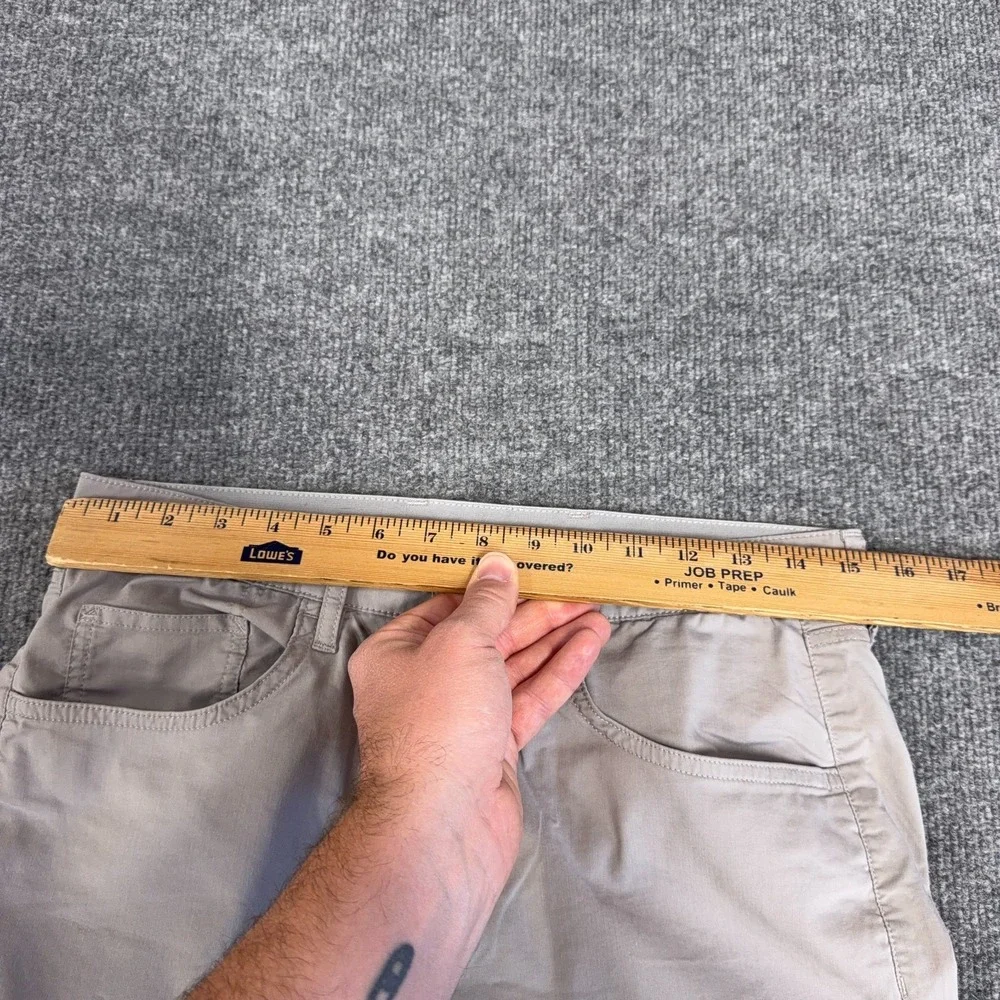 Faherty Pants Mens 30x27 Gray Organic Cotton Movement 5-Pocket Classic Tapered - Picture 6 of 11